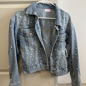 Pearl denim jacket